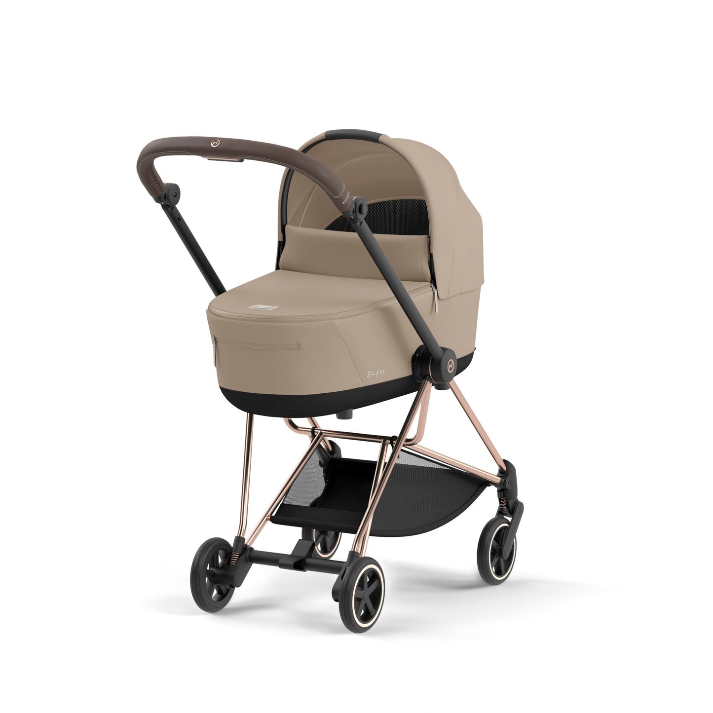 עגלת תינוק Mios 3 Cozi Beige-עם שלדה רוזגולד