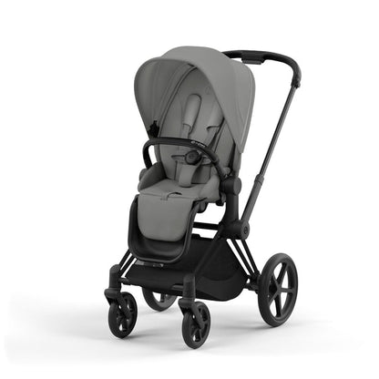 עגלת תינוק Priam 4 Mirage Grey עם שלדה שחור מט