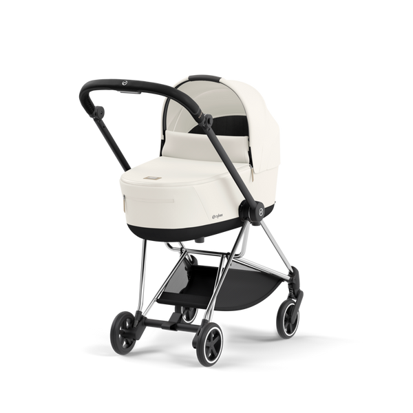 עגלת תינוק Mios 3 Off White עם שלדה כרום שחור