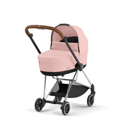עגלת תינוק Mios 3 Peach Pink עם שלדה כרום חום