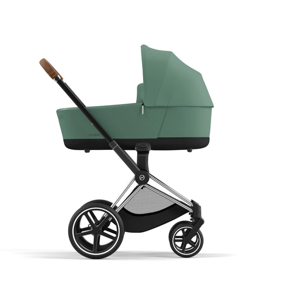 עגלת תינוק Priam 4 Leaf Green עם שלדה כרום חום