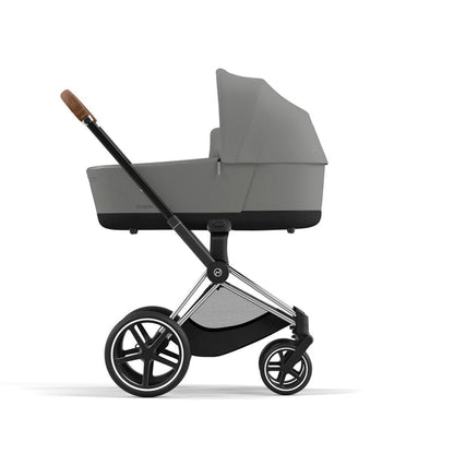 עגלת תינוק Priam 4 Mirage Grey עם שלדה כרום חום