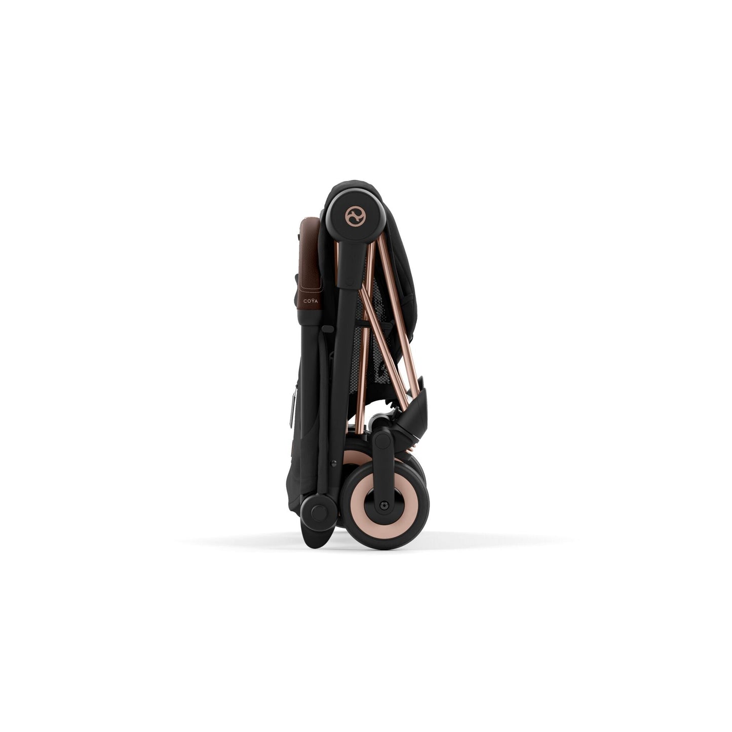 עגלת תינוק Coya רוזגולד sepia black-מקופלת