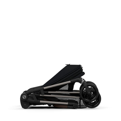 עגלת תינוק משולבת Melio 2 בצבע שחור Magic Black מקופלת