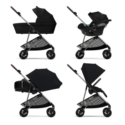 עגלת תינוק משולבת Melio 2 בצבע שחור Magic Black