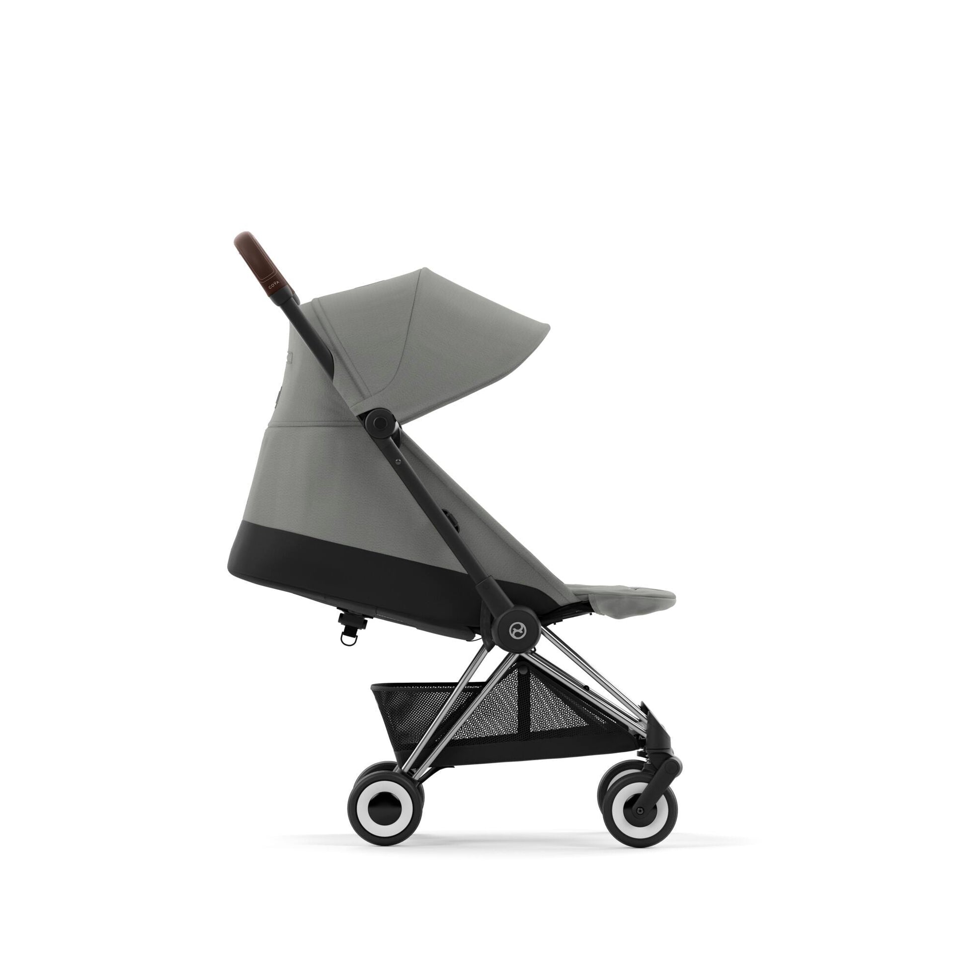עגלת תינוק Coya כרום חום Mirage Grey