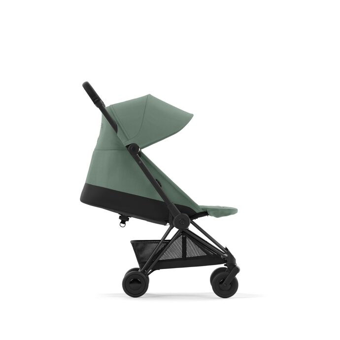 עגלת תינוק Coya שחור מט leaf green