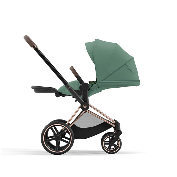 עגלת תינוק Priam 4 Leaf Green עם שלדה רוזגולד