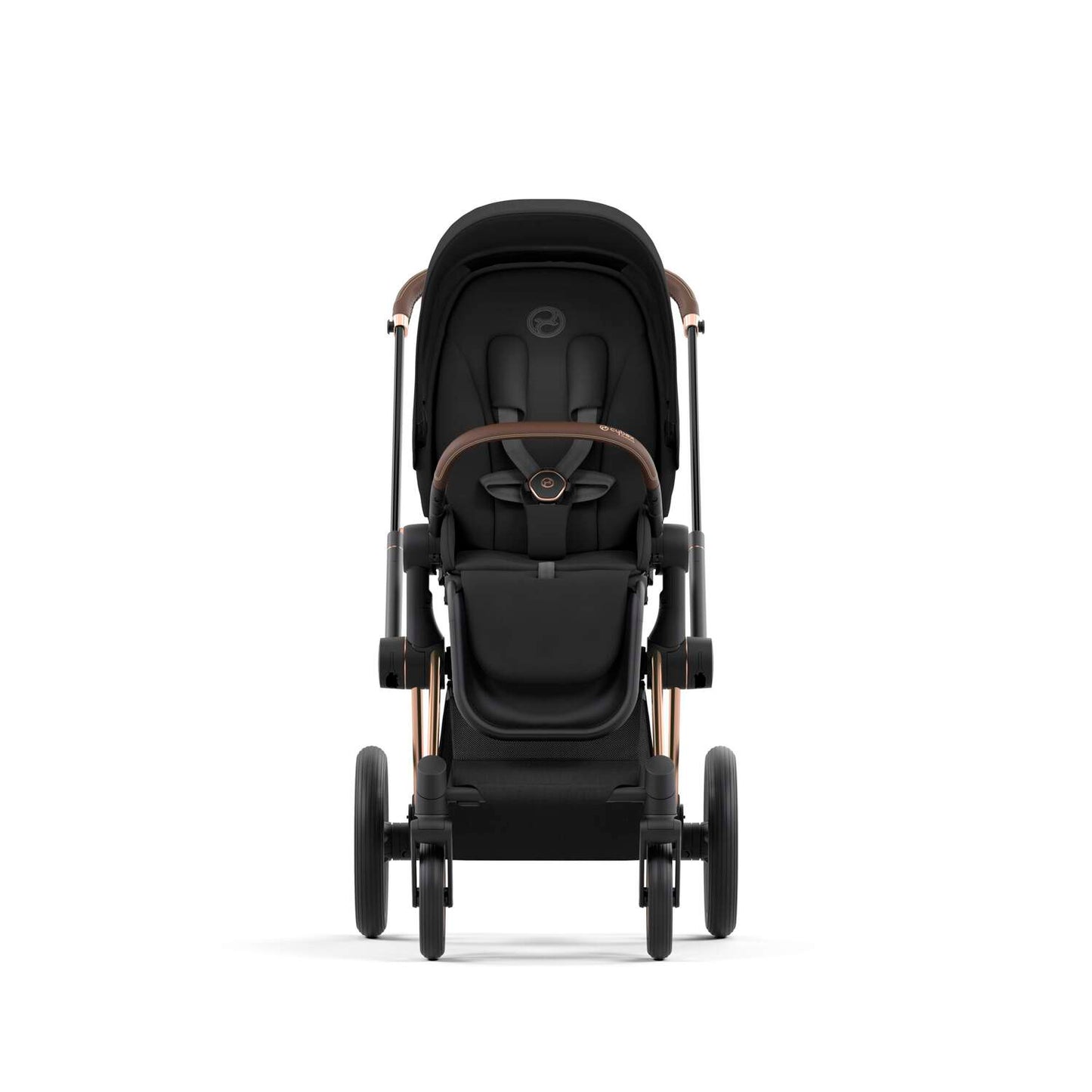 עגלת תינוק Priam 4 Sepia Black עם שלדה רוזגולד