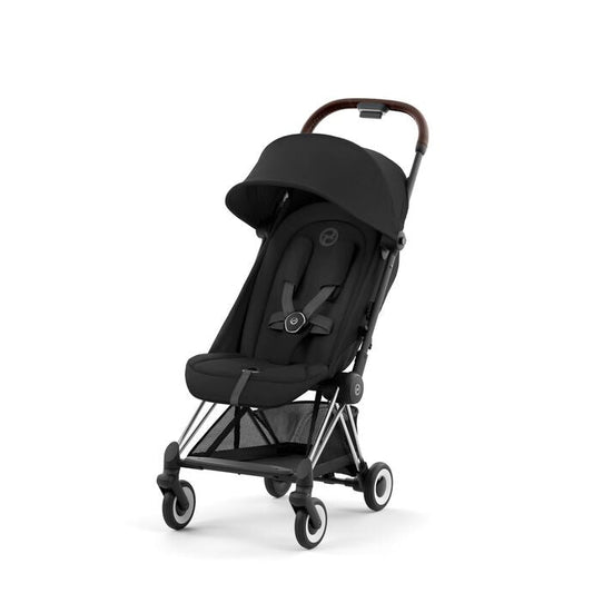 עגלת תינוק Coya כרום חום Sepia Black