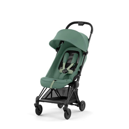 עגלת תינוק Coya שחור מט leaf green