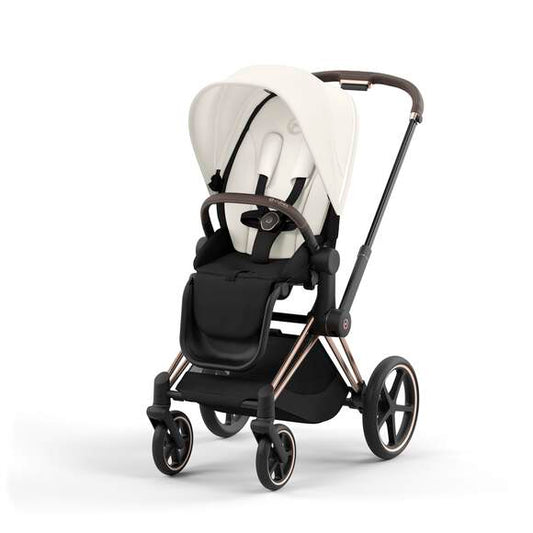 e-Priam עגלת תינוק חשמלית Off White רוזגולד