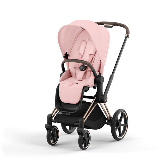 עגלת תינוק Priam 4 Peach Pink עם שלדה רוזגולד