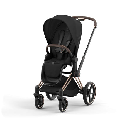 e-Priam עגלת תינוק חשמלית Sepia Black רוזגולד