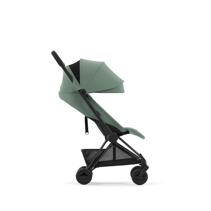 עגלת תינוק Coya שחור מט leaf green