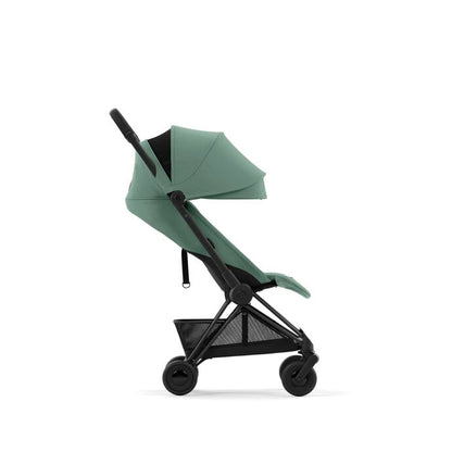 עגלת תינוק Coya שחור מט leaf green