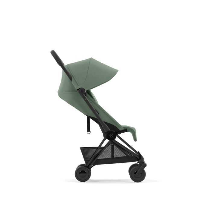 עגלת תינוק Coya שחור מט leaf green