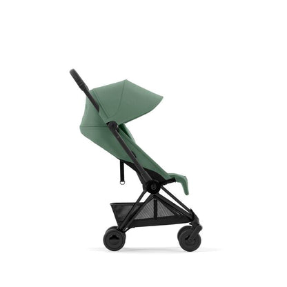 עגלת תינוק Coya שחור מט leaf green