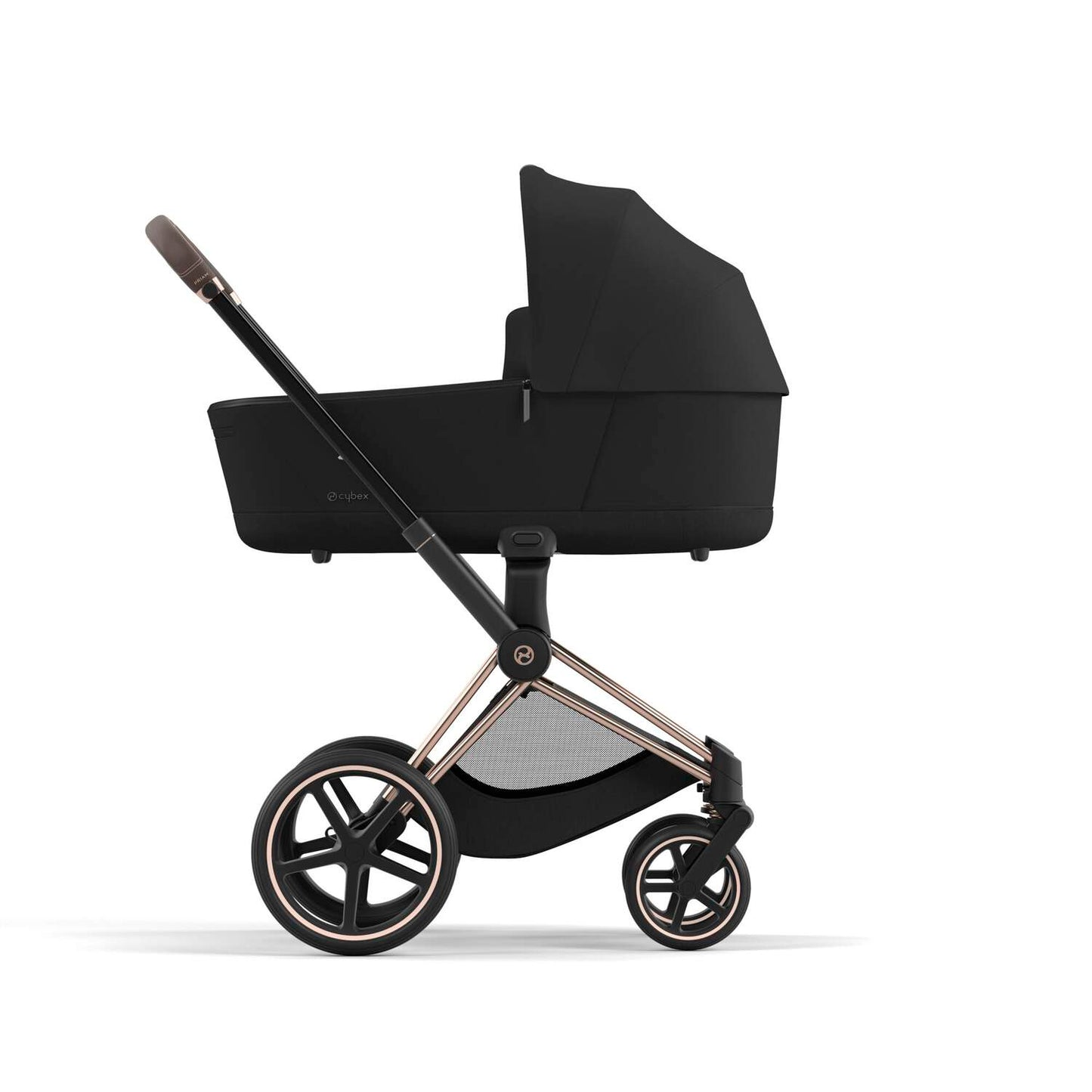 עגלת תינוק Priam 4 Sepia Black עם שלדה רוזגולד
