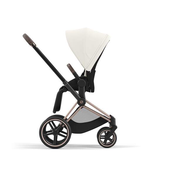 e-Priam עגלת תינוק חשמלית Off White רוזגולד