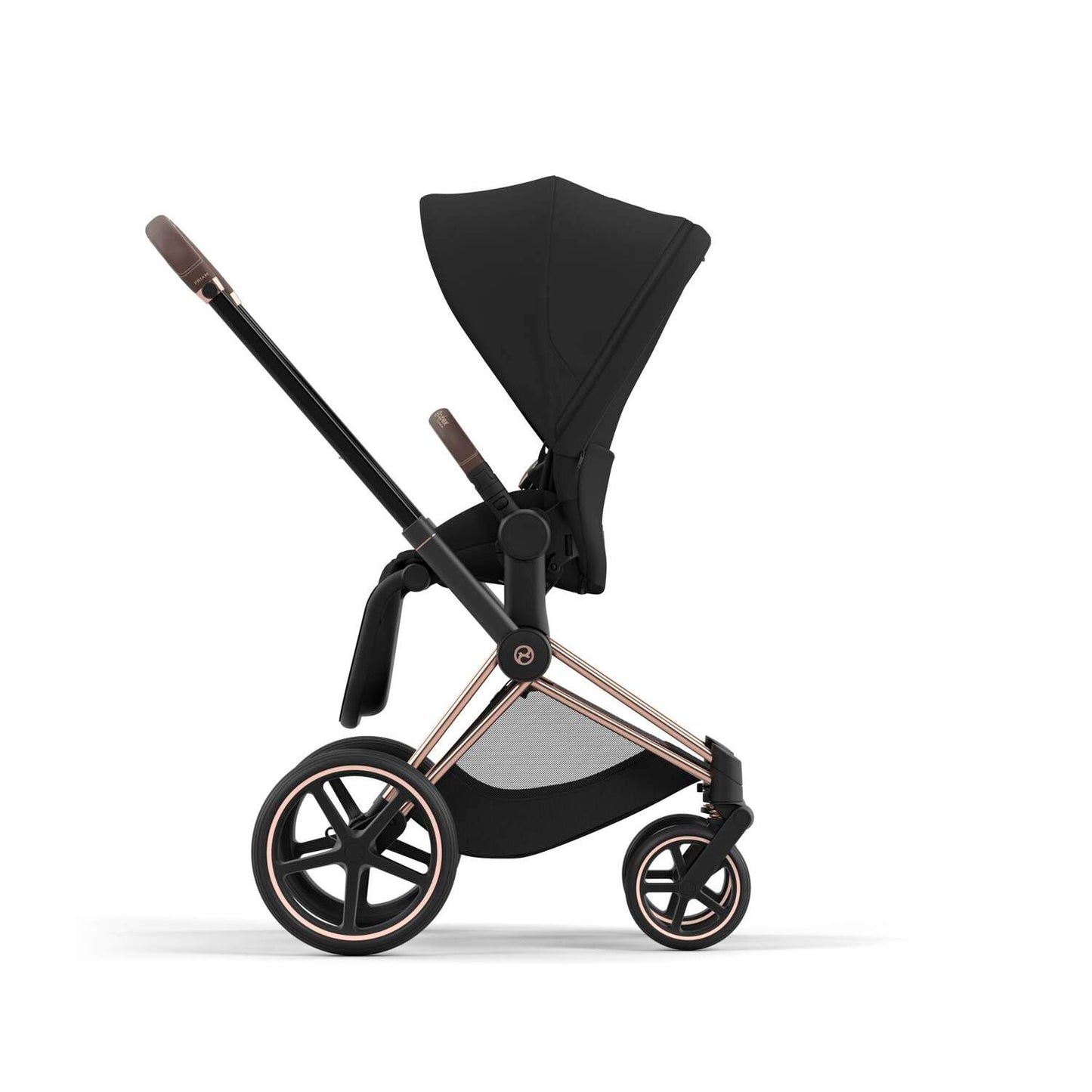 e-Priam עגלת תינוק חשמלית Sepia Black רוזגולד
