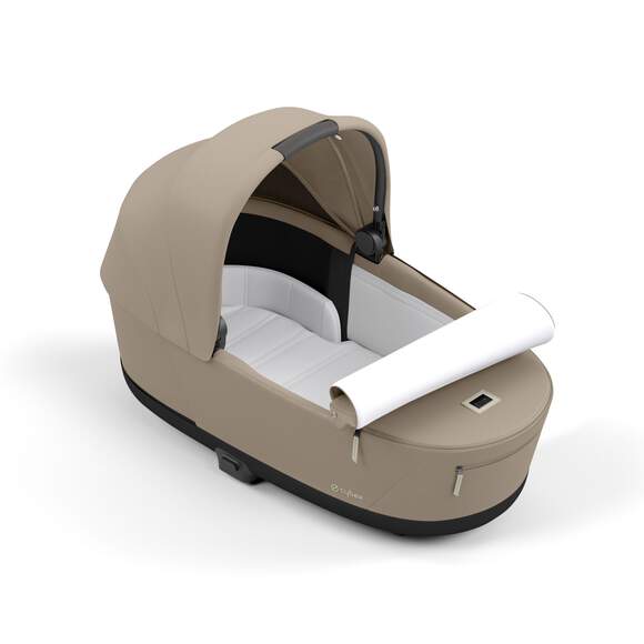 עגלת תינוק Priam 4 Cozy Beige עם שלדה שחור מט