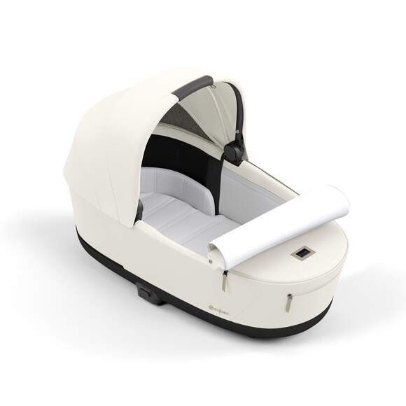 עגלת תינוק Priam 4 Off White עם שלדה שחור מט
