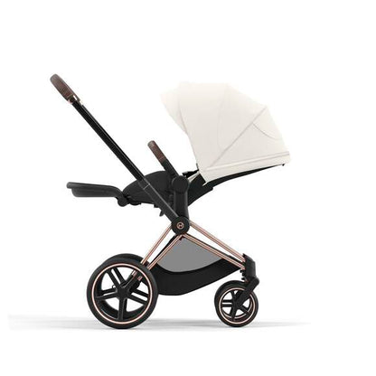 e-Priam עגלת תינוק חשמלית Off White רוזגולד