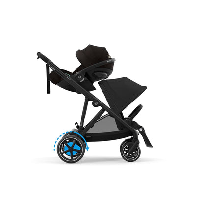 עגלת תינוק חשמלית לתאומים / אחים e-Gazelle S2 שחור Moon Black