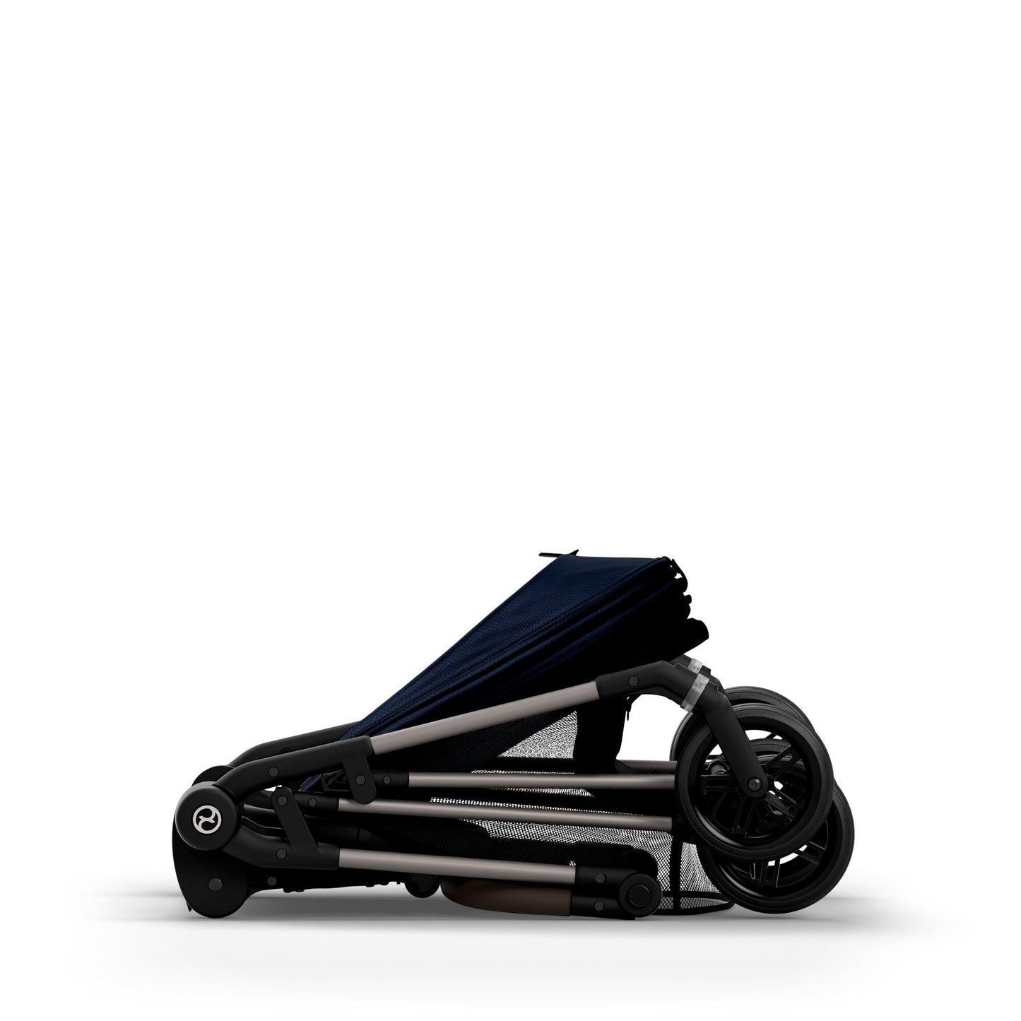 עגלת תינוק משולבת Melio 2 Dark Blue-מקופלת