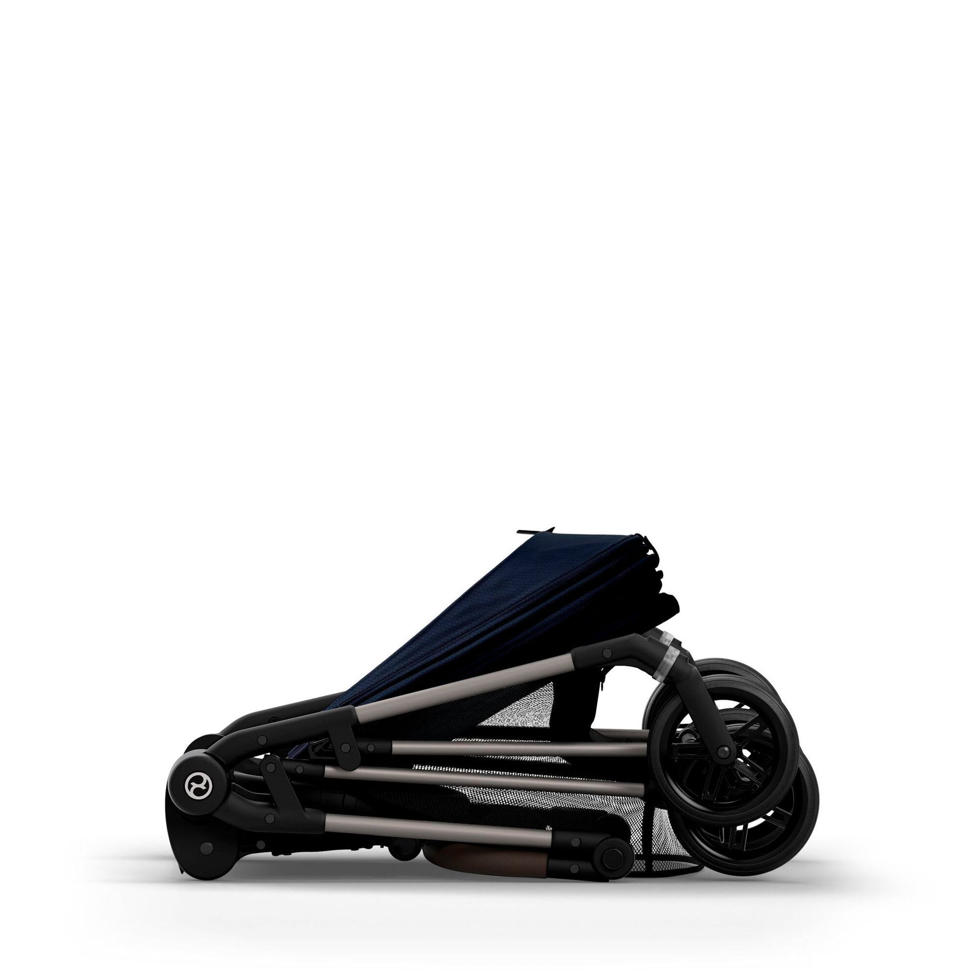 עגלת תינוק משולבת Melio 2 Dark Blue-מקופלת