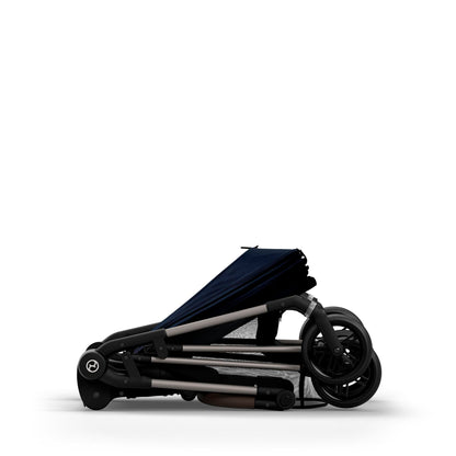 עגלת תינוק משולבת Melio 2 Dark Blue-מקופלת