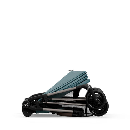 עגלת תינוק משולבת Melio 2 Stormy Blue-מקופלת