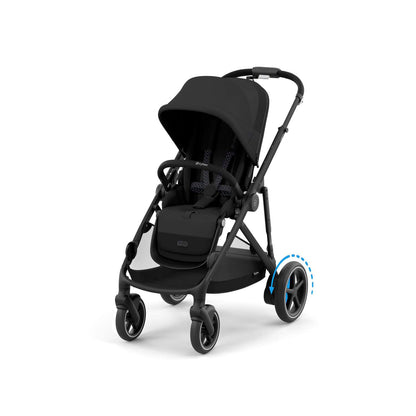 עגלת תינוק חשמלית לתאומים / אחים e-Gazelle S2 שחור Moon Black