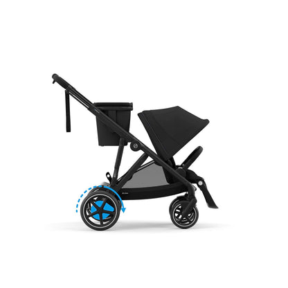 עגלת תינוק חשמלית לתאומים / אחים e-Gazelle S2 שחור Moon Black