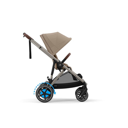 עגלת תינוק חשמלית לתאומים / אחים e-Gazelle S2 שחור Moon Black