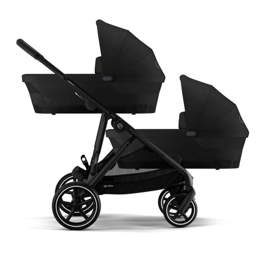 עגלת תינוק חשמלית לתאומים / אחים e-Gazelle S2 שחור Moon Black